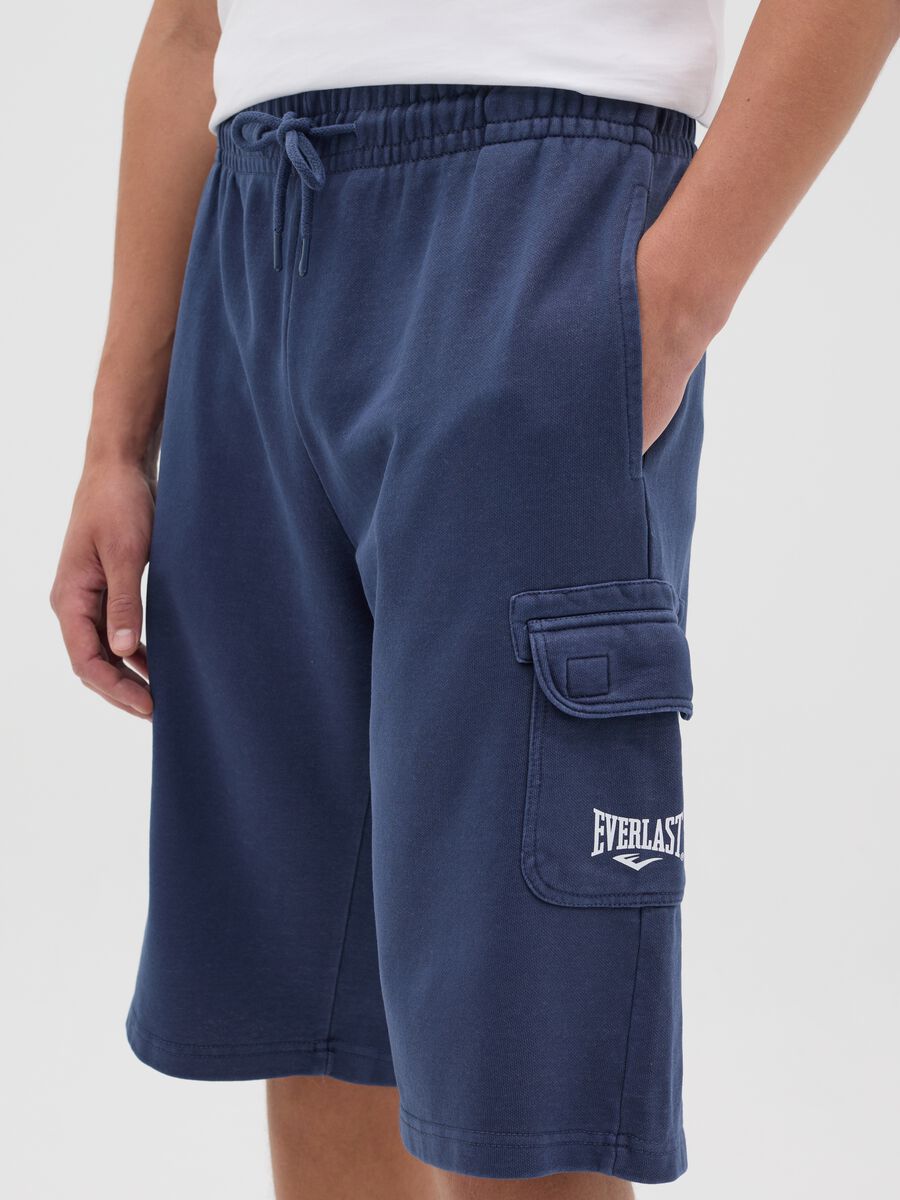 Blue Everlast cargo shorts in cotton blend_3