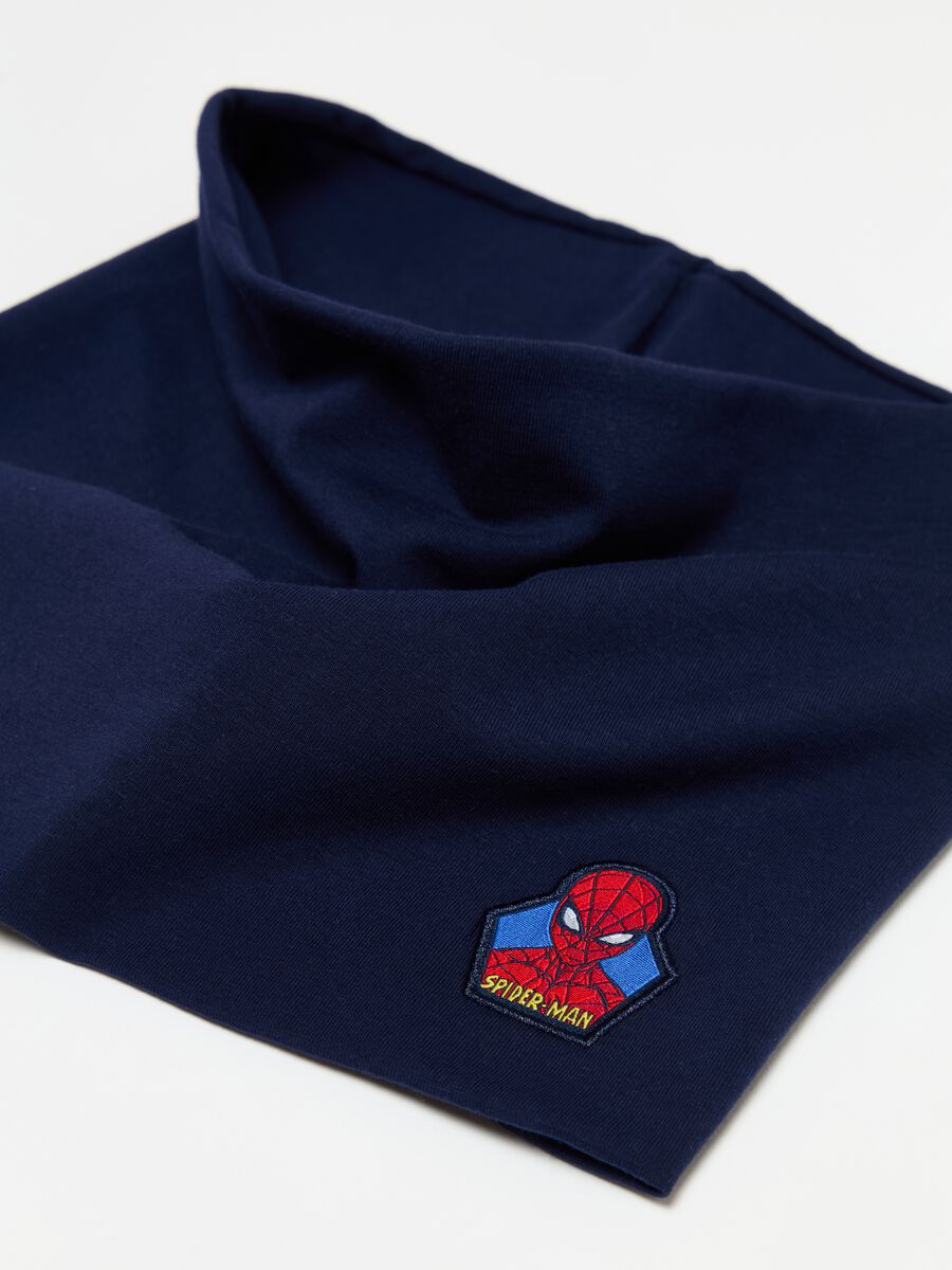Stretch neck warmer with Spider-Man patch_2