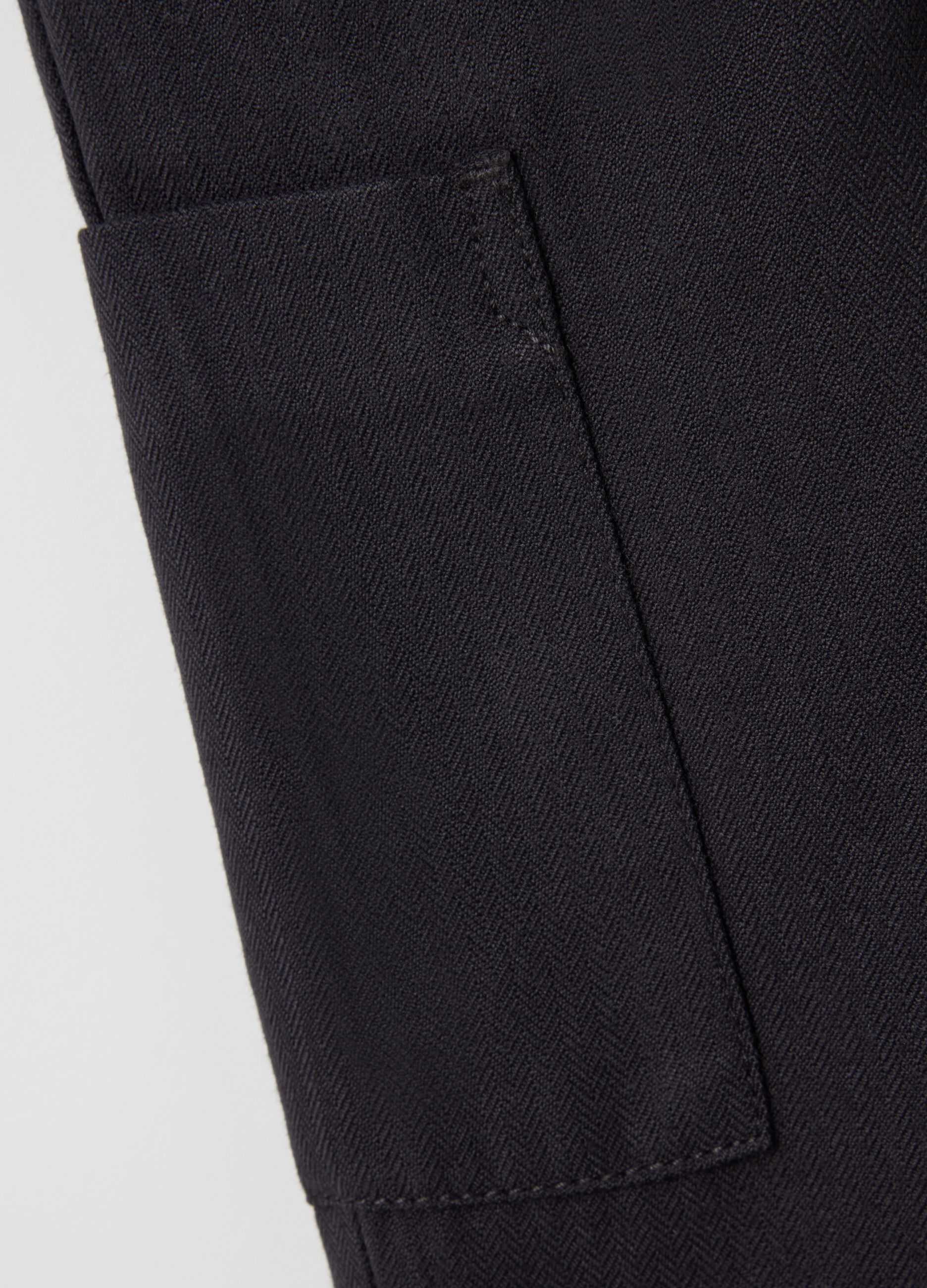 Regular fit black baby trousers
