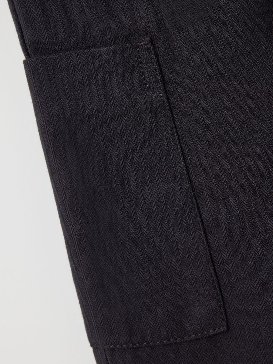 Pantaloni neri da neonato regular fit_3