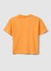 Orange crew neck pure cotton oversized fit kids t-shirt_1