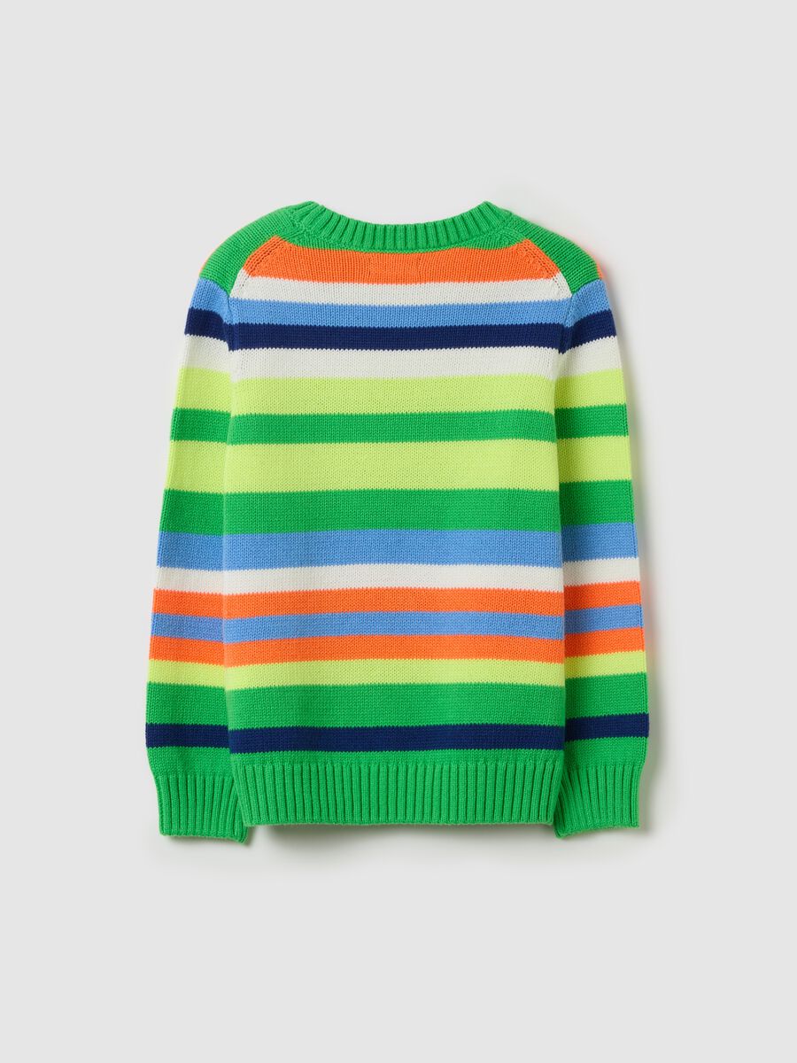 Pullover with multicoloured striped pattern_4