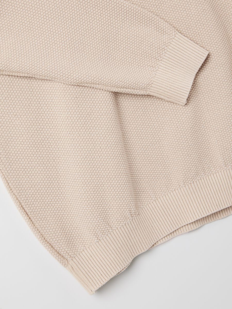 Beige Cotton Crew Neck Jumper_5