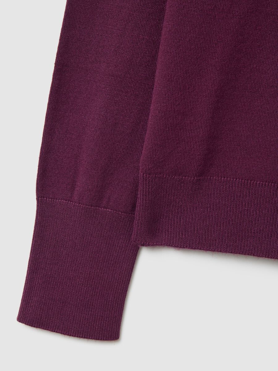 Purple Regular Fit Cardigan_5