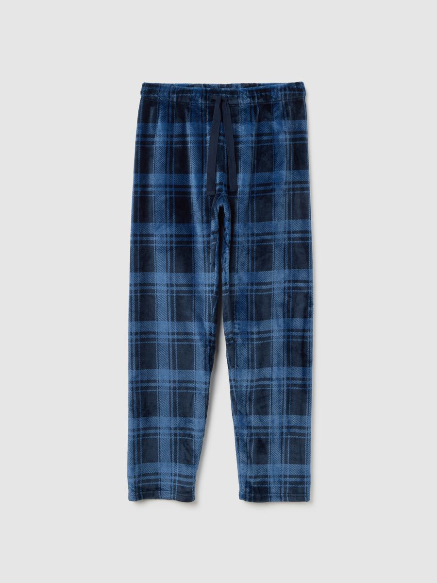 Multicolour checked regular fit pyjama trousers_4