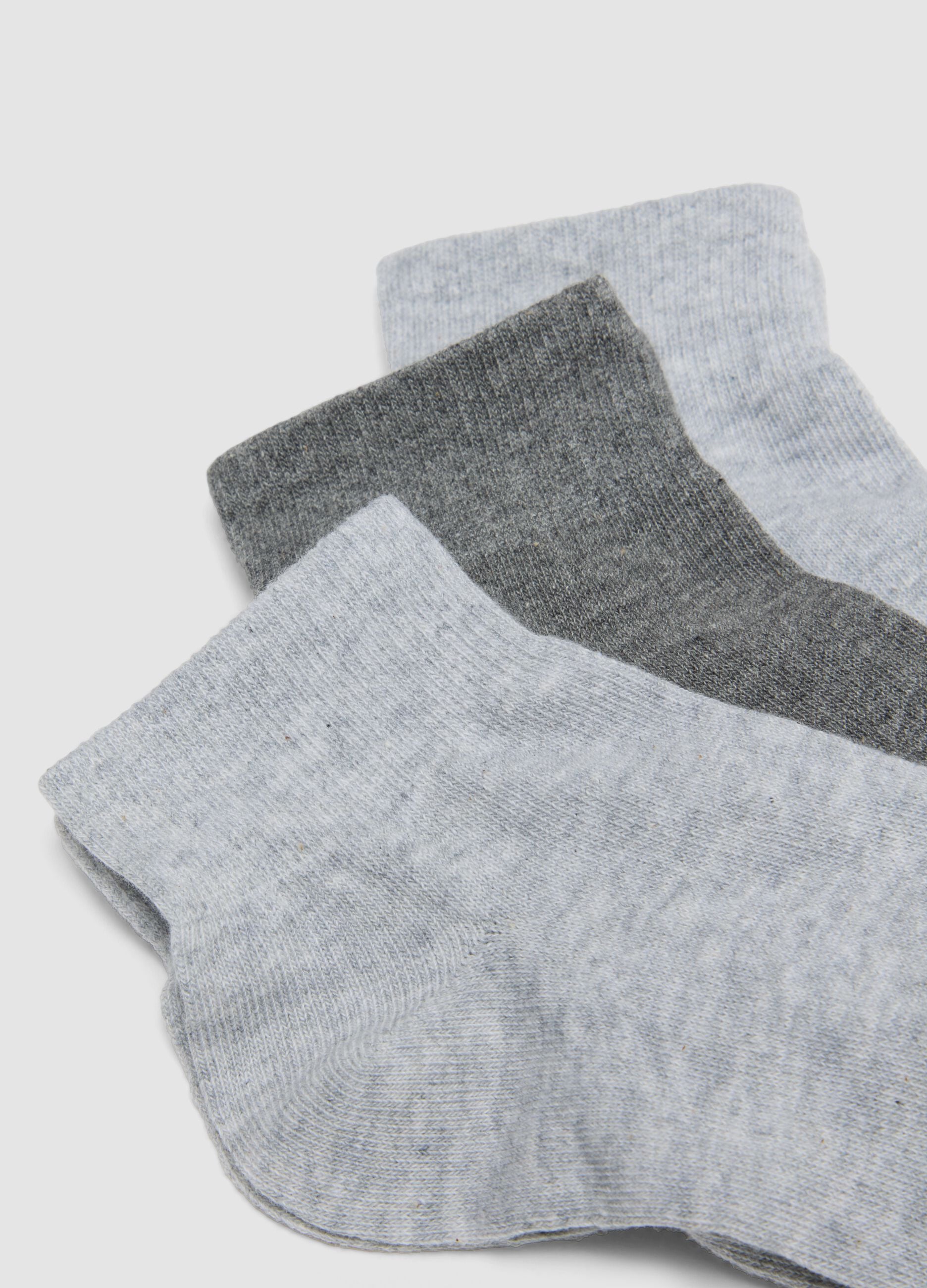 Pack of five multicoloured ankle socks in stretch cotton blend