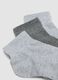 Pack of five multicoloured ankle socks in stretch cotton blend_1