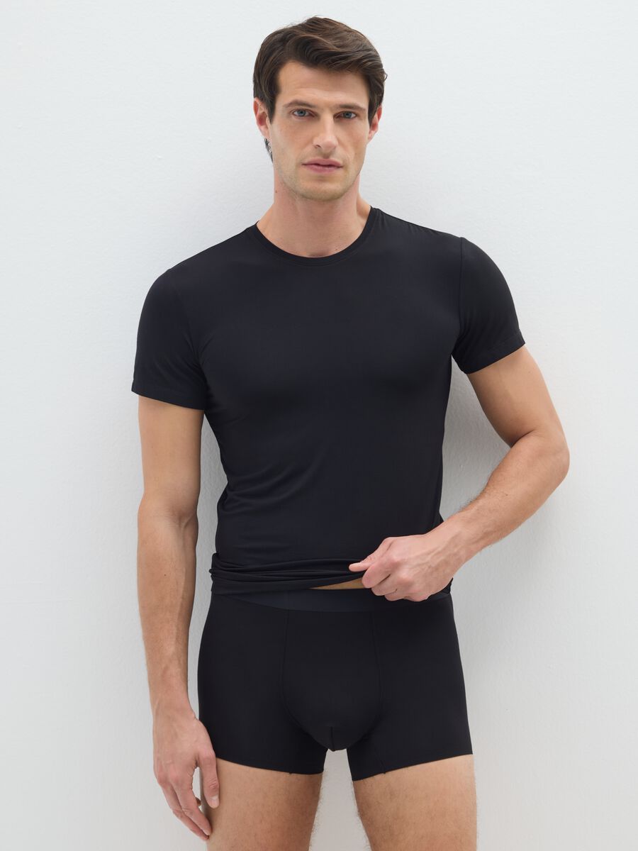 Two-pack regular fit black boxers_0