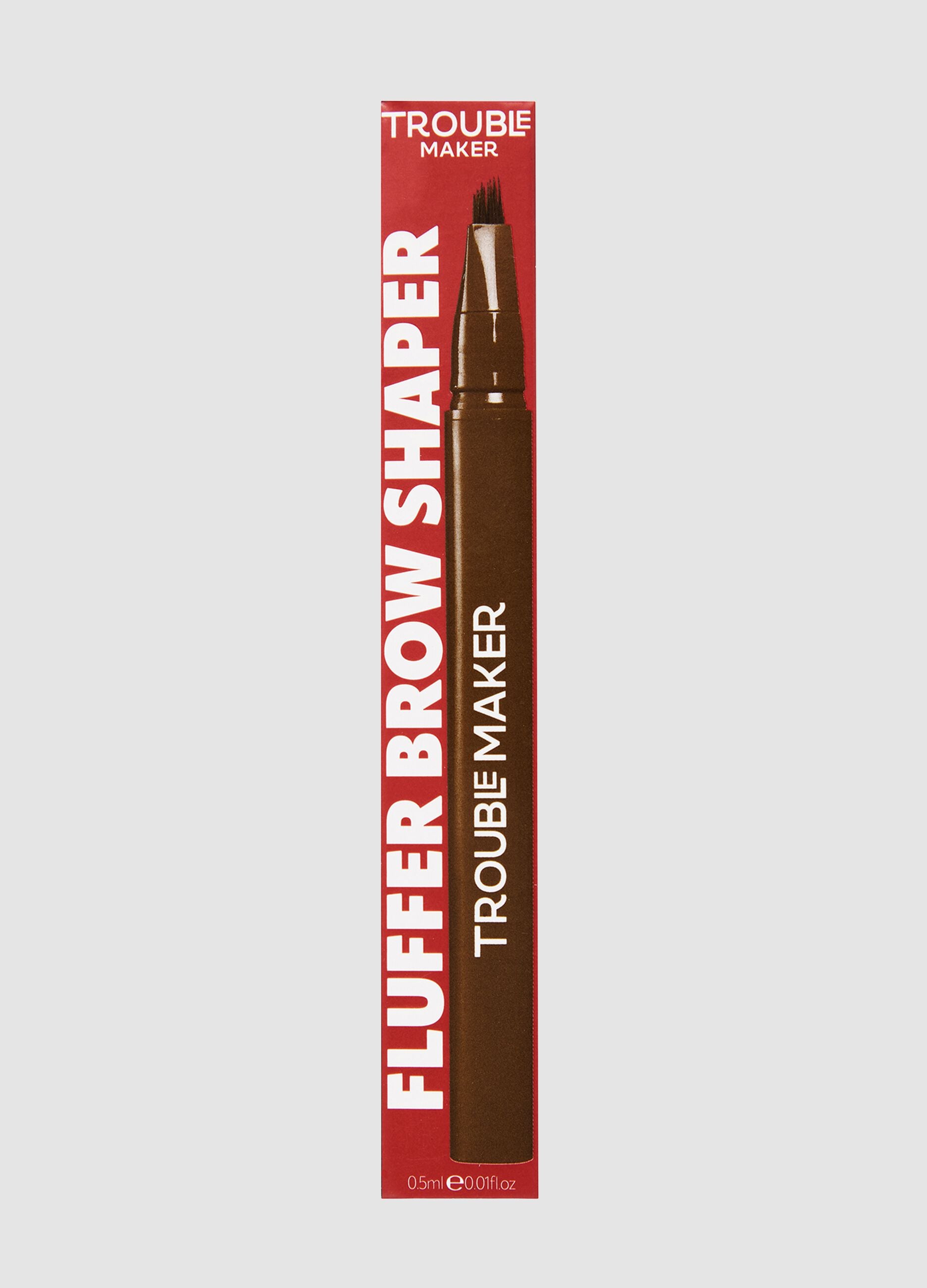 Fluffer Brow Brush Natural Brow Pen Medium Brown 0.5 ml