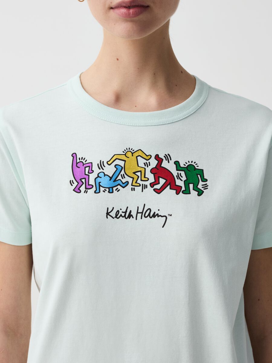 T-shirt stampa in foil omini Keith Haring_1