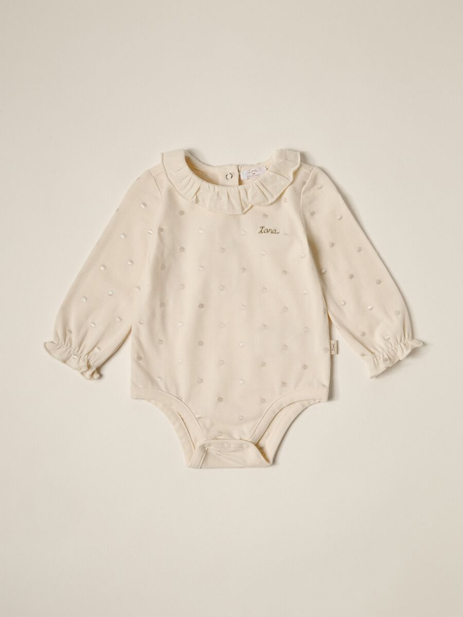 IANA newborn girl stretch cotton jersey bodysuit_0