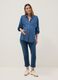 Maternity shirt in pure blue lyocell regular fit with buttons_0