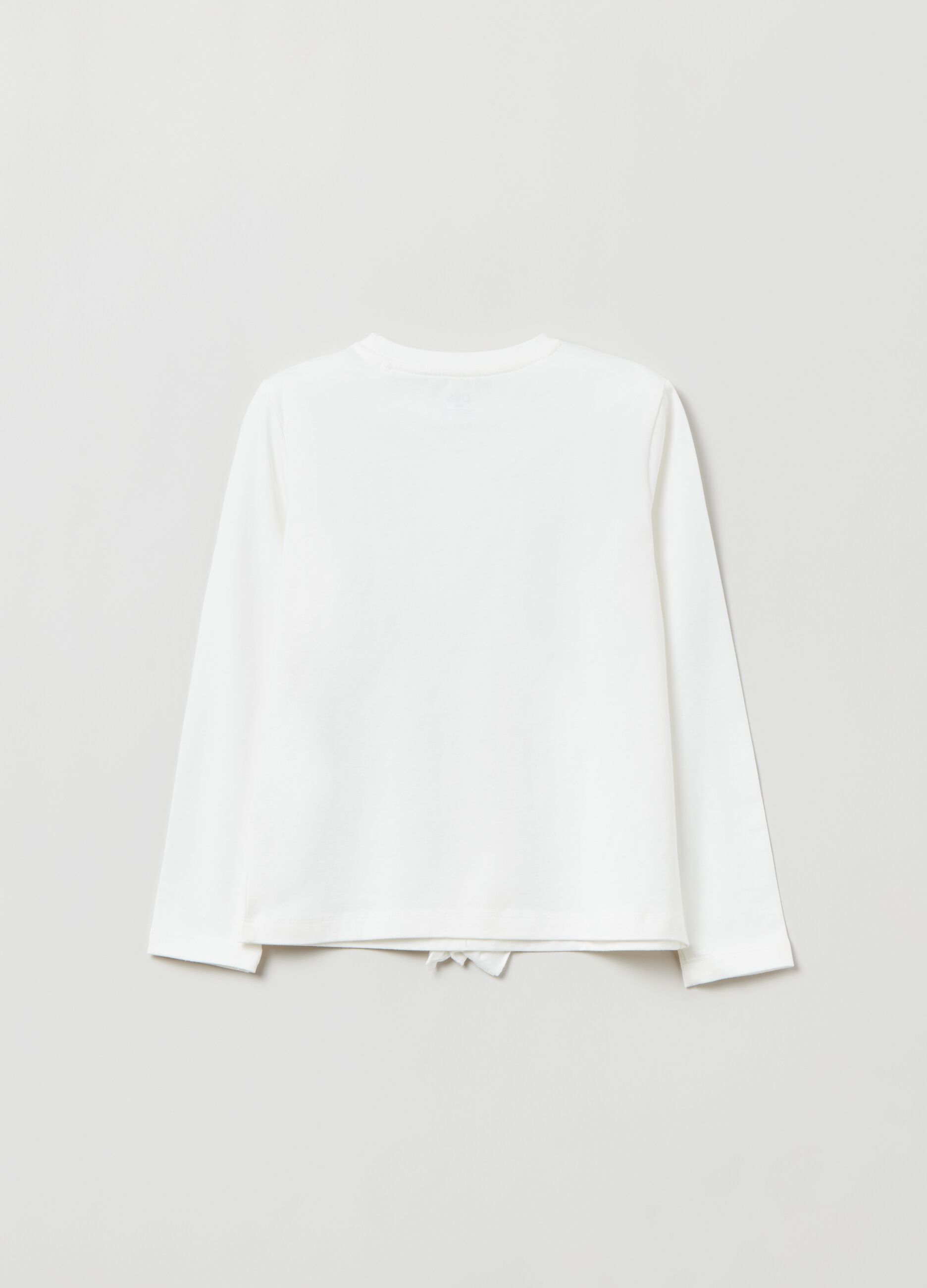 T-shirt a maniche lunghe con rouches_1