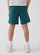 Shorts in misto cotone verdi da bambino regular fit_2