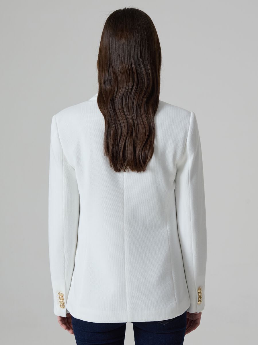 Ribbed-knit double-breasted blazer_2