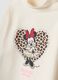 T-shirt bianca in cotone elasticizzato con stampa Minnie_2