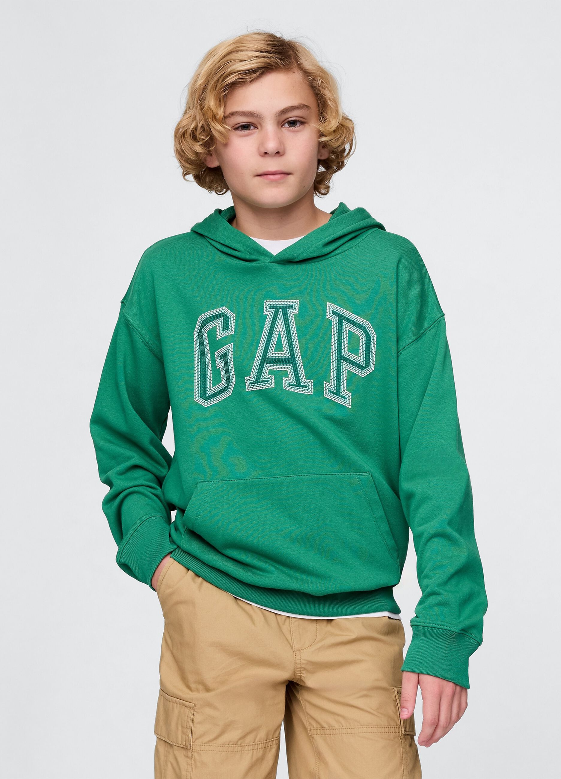 Green Hooded Sweatshirt GAP Kids