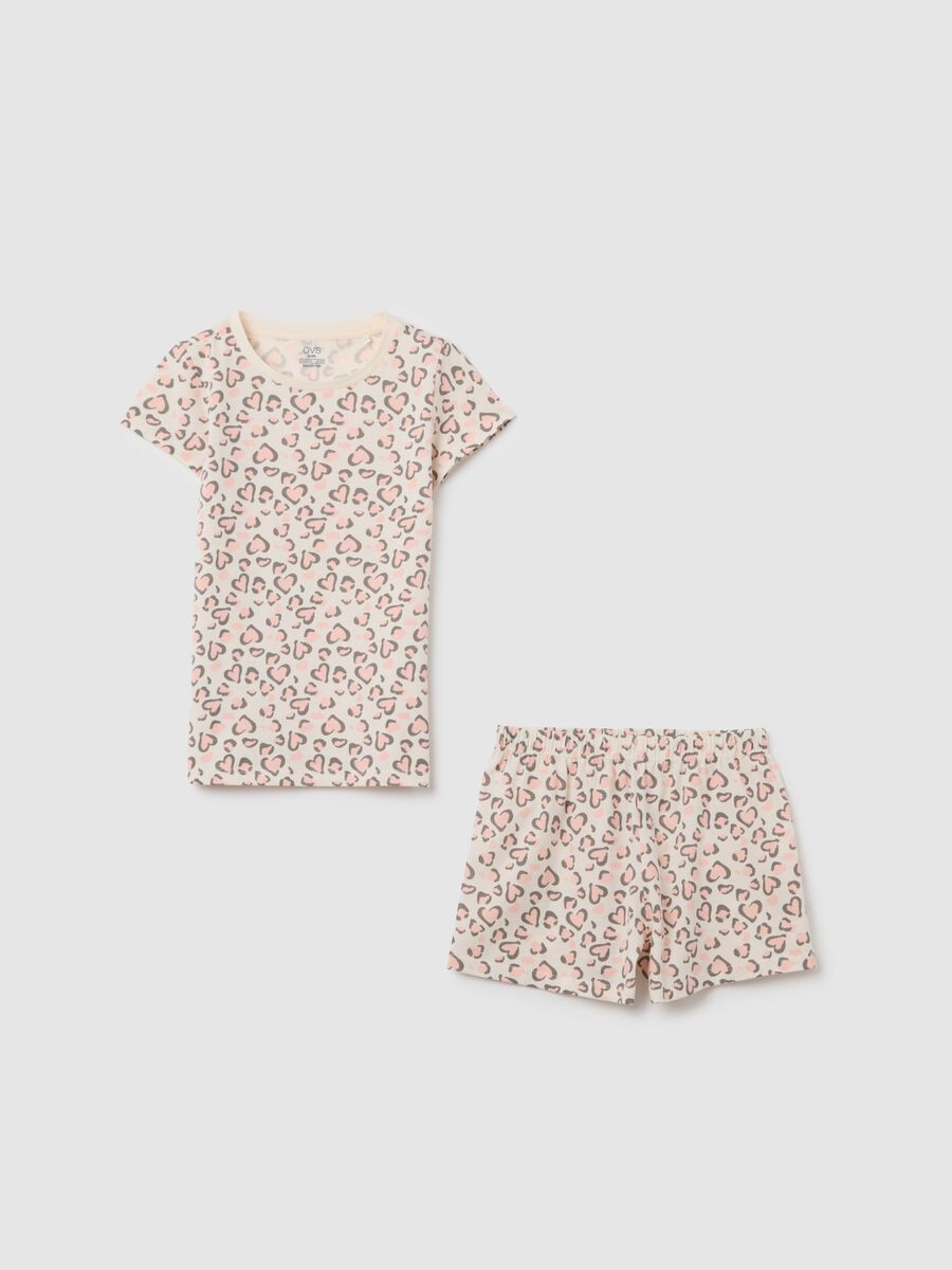 Girl's multicolour regular fit pure cotton pyjama with print_0