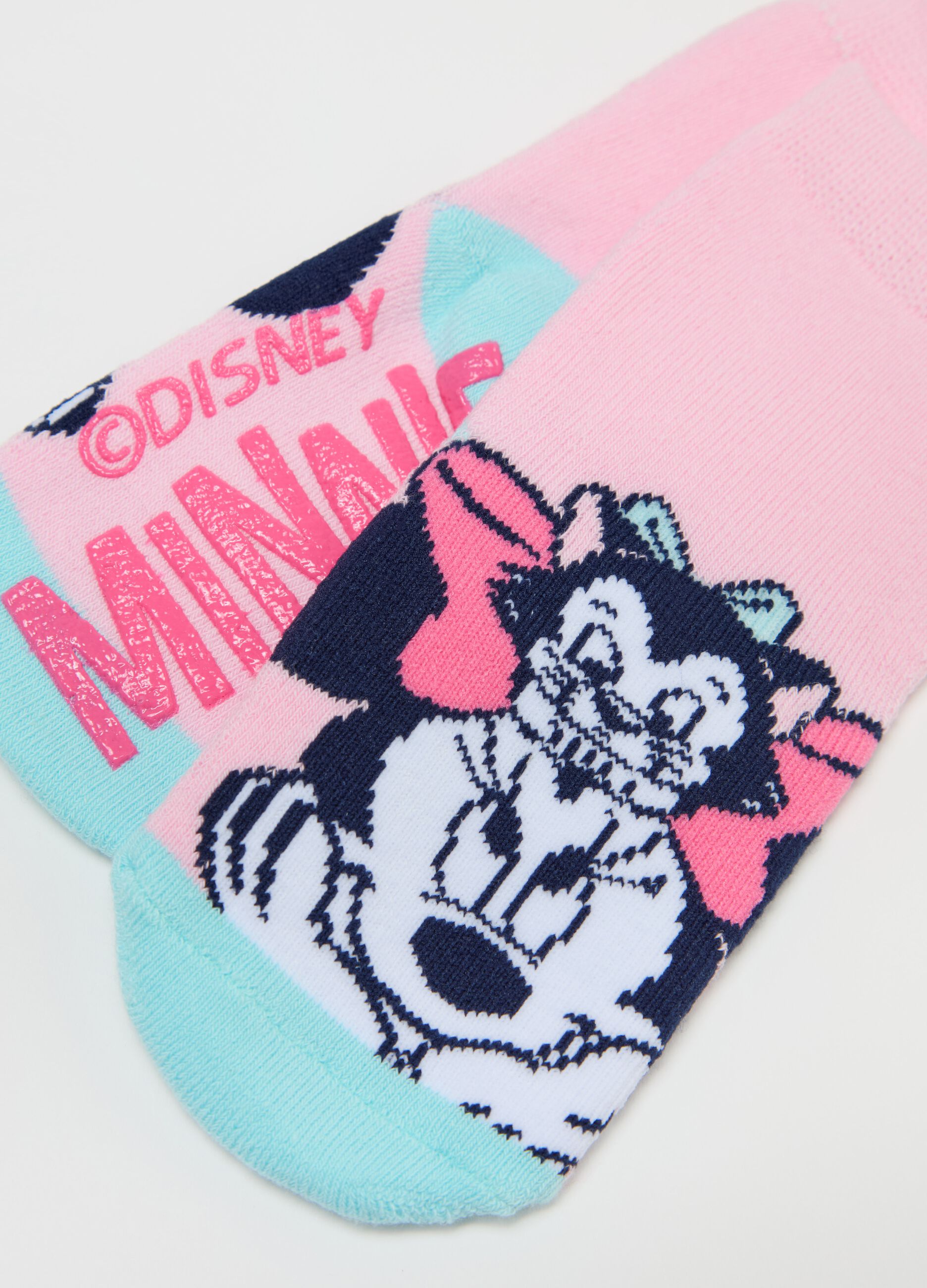 Two-pack slipper socks with Minnie Mouse and Figaro design