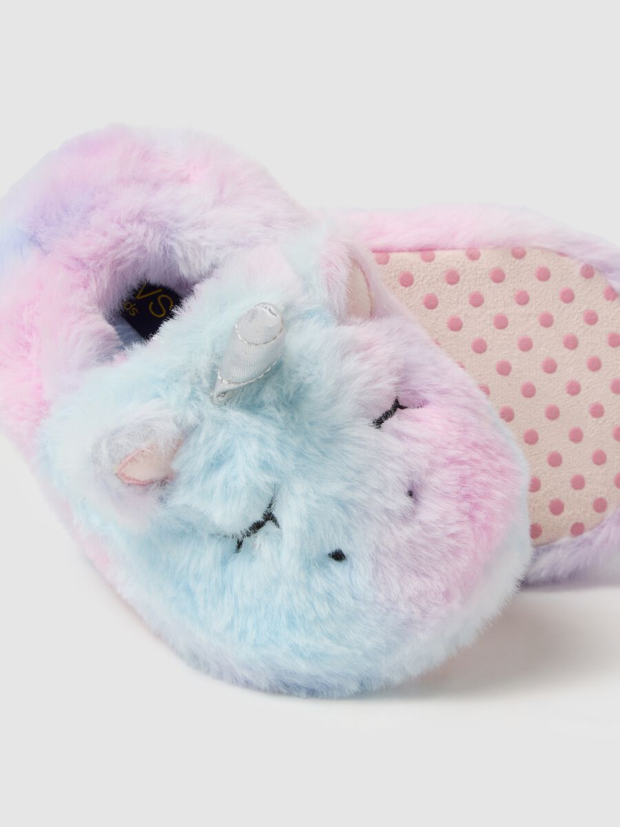 Multicolor Plush Slippers_2