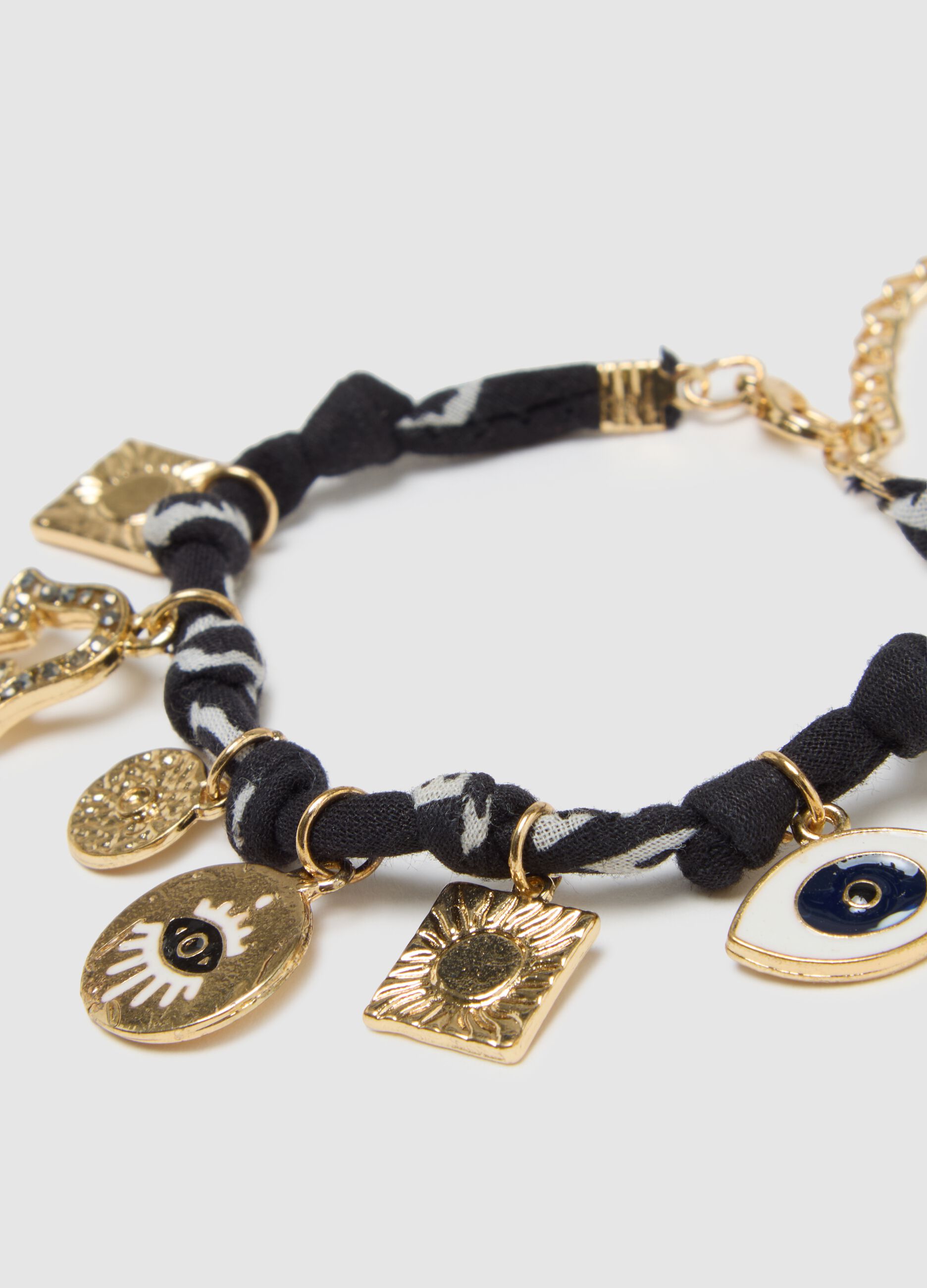 Multicolour Zinc Bracelet with Charms
