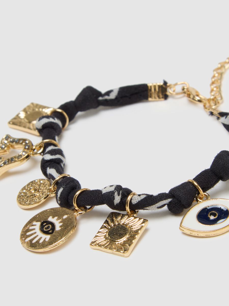 Multicolour Zinc Bracelet with Charms_1