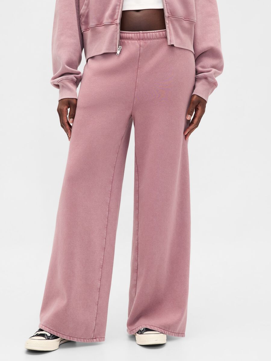 Women's Pink Trousers in Cotton and Polyester Blend_1