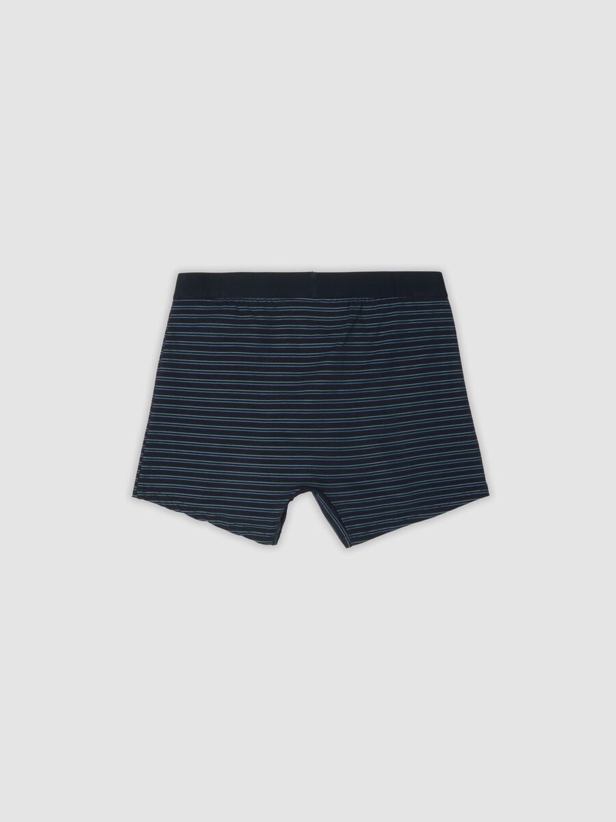 Tripack di boxer midi blu in cotone organico elasticizzato_6
