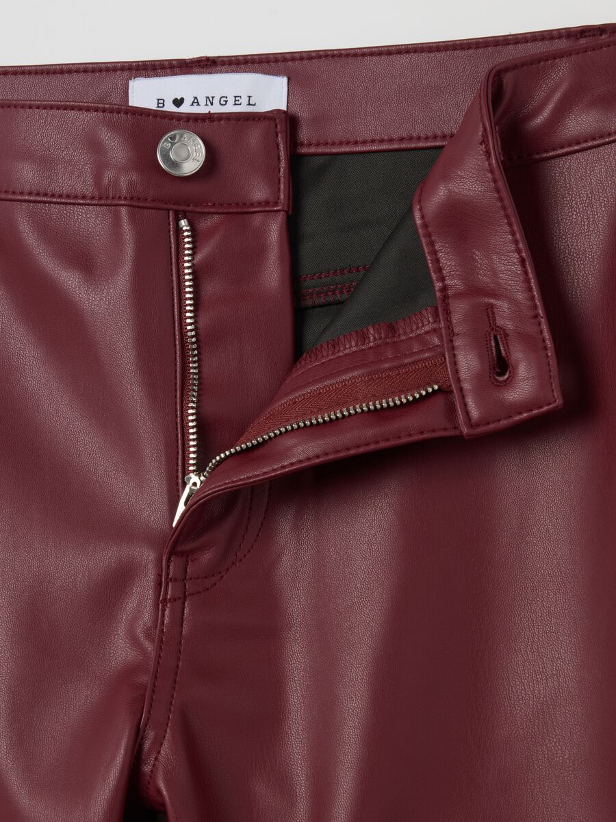 B.ANGEL X THE SEA BEYOND glossy-effect trousers_5
