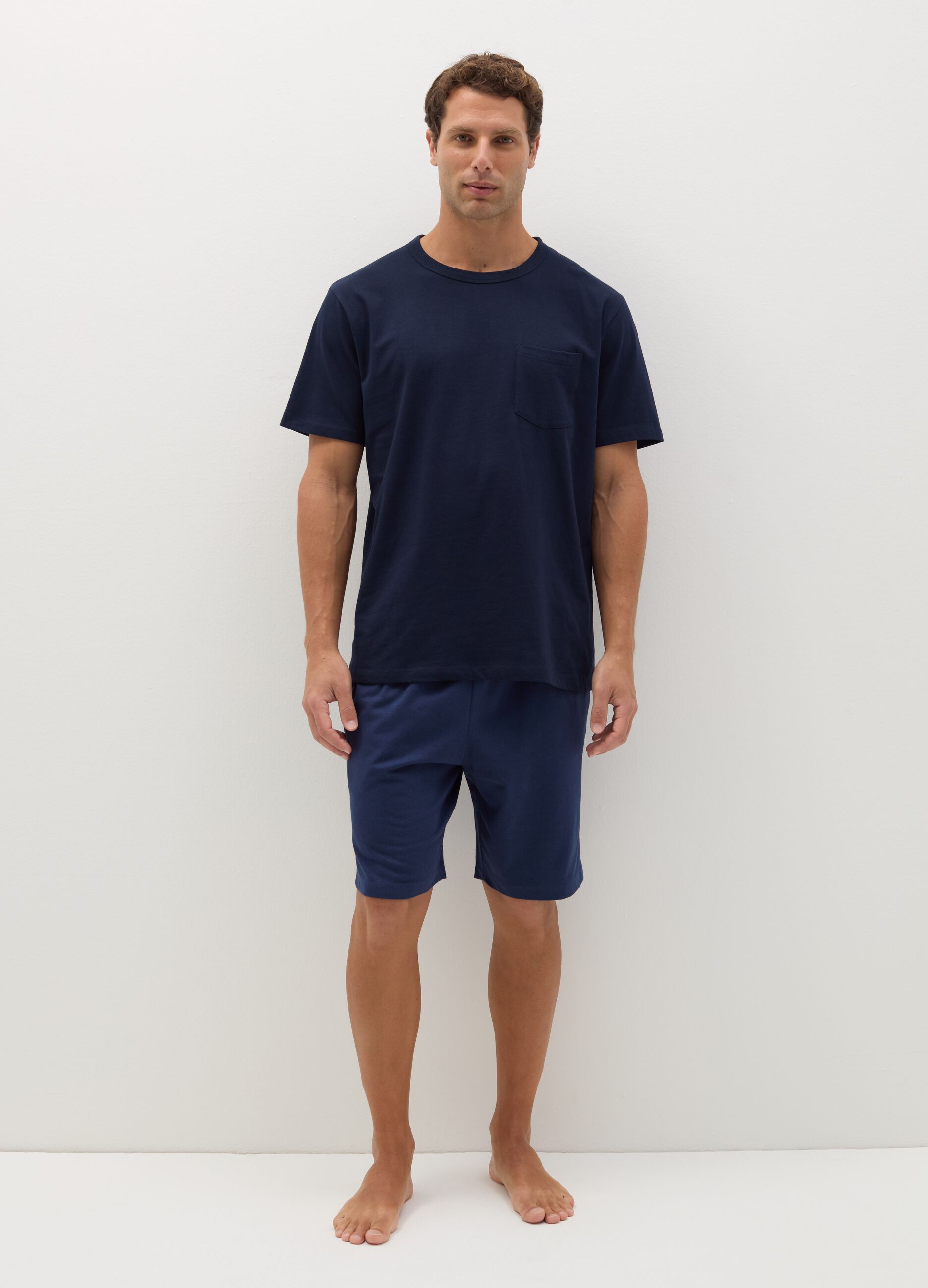 Pigiama corto t-shirt con tasca