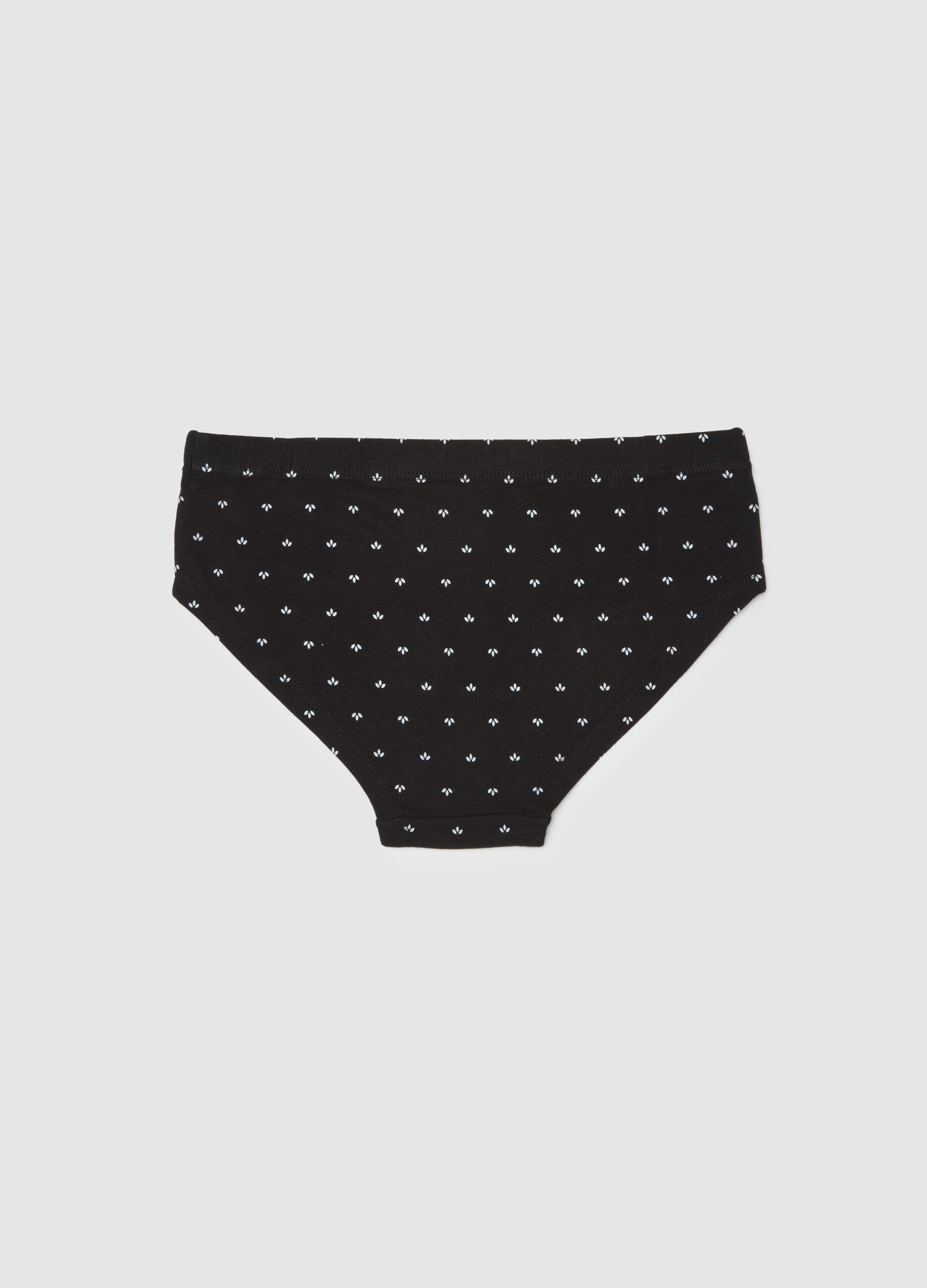 Girls' multicoloured stretch cotton panties