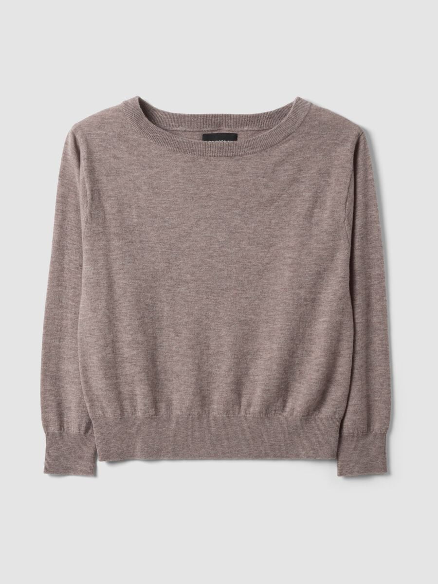Grey pure wool boat-neck jumper_4