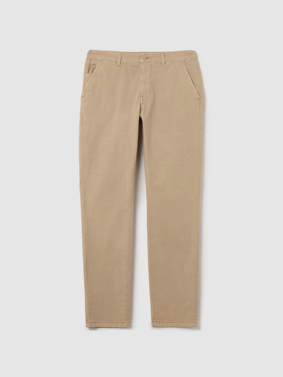 Chino trousers in poplin_4