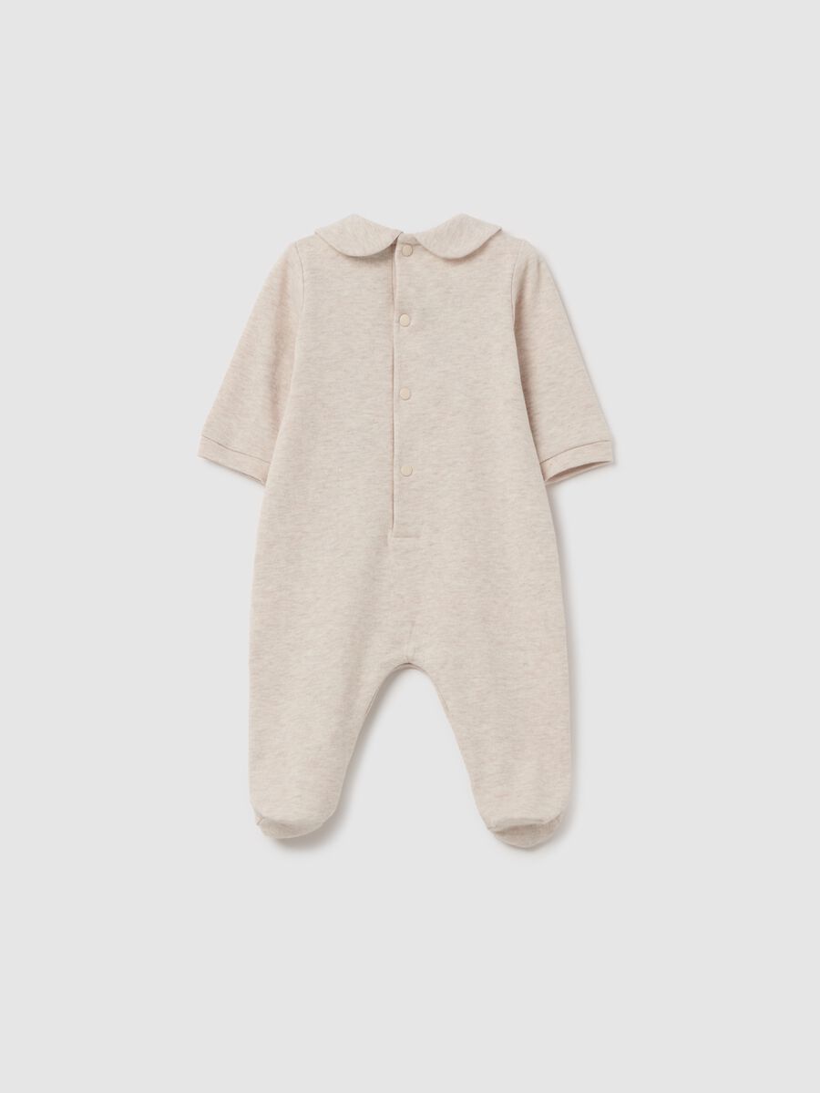 Cotton onesie with feet and Winnie the Pooh embroidery_1