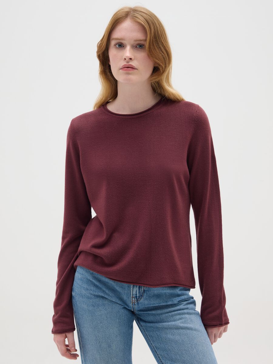 Maglione bordeaux fitted_0