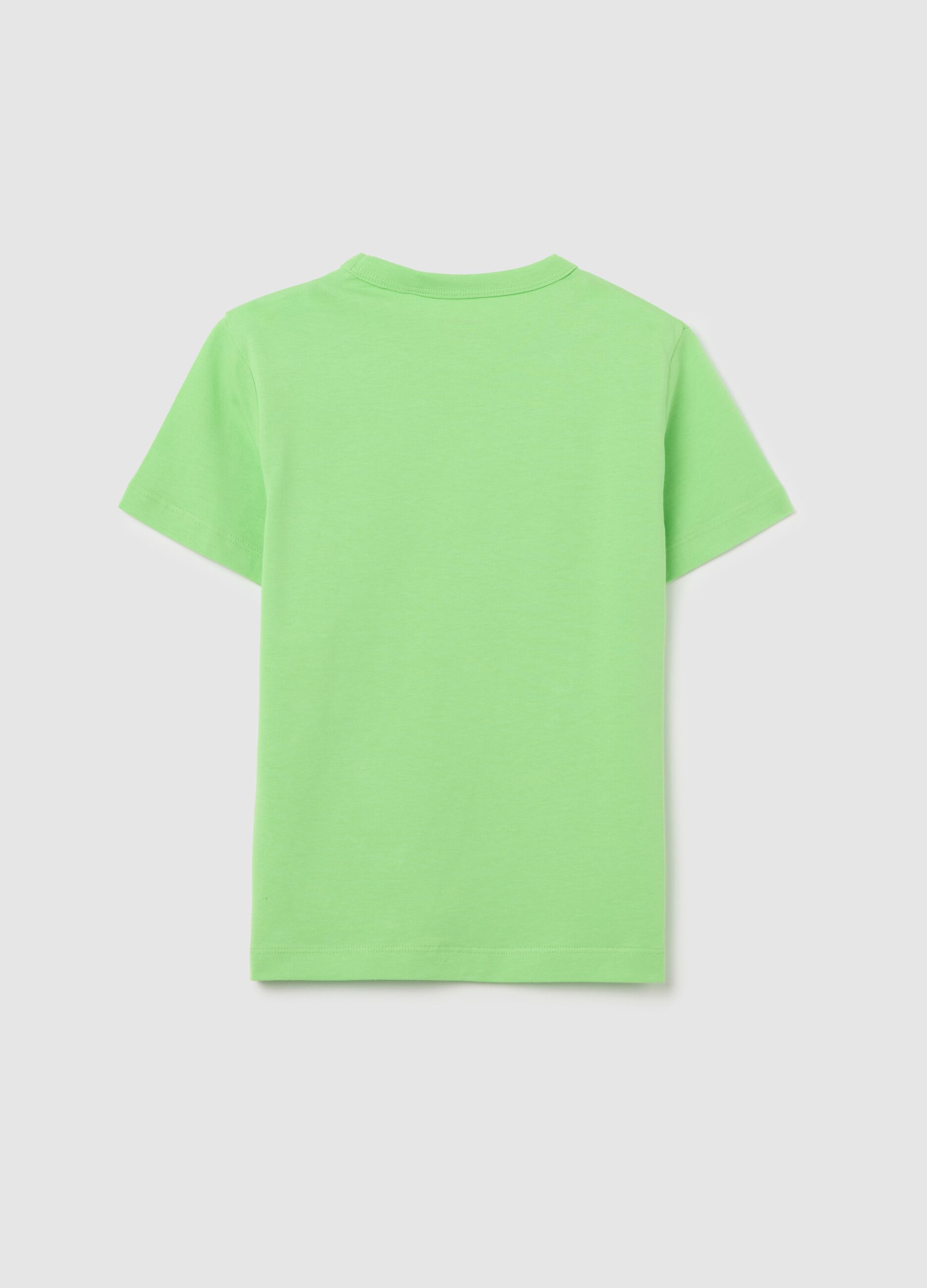 Green pure cotton t-shirt for children