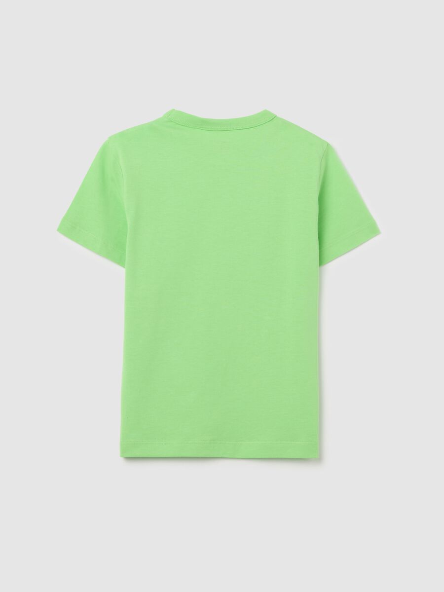 Green pure cotton t-shirt for children_1