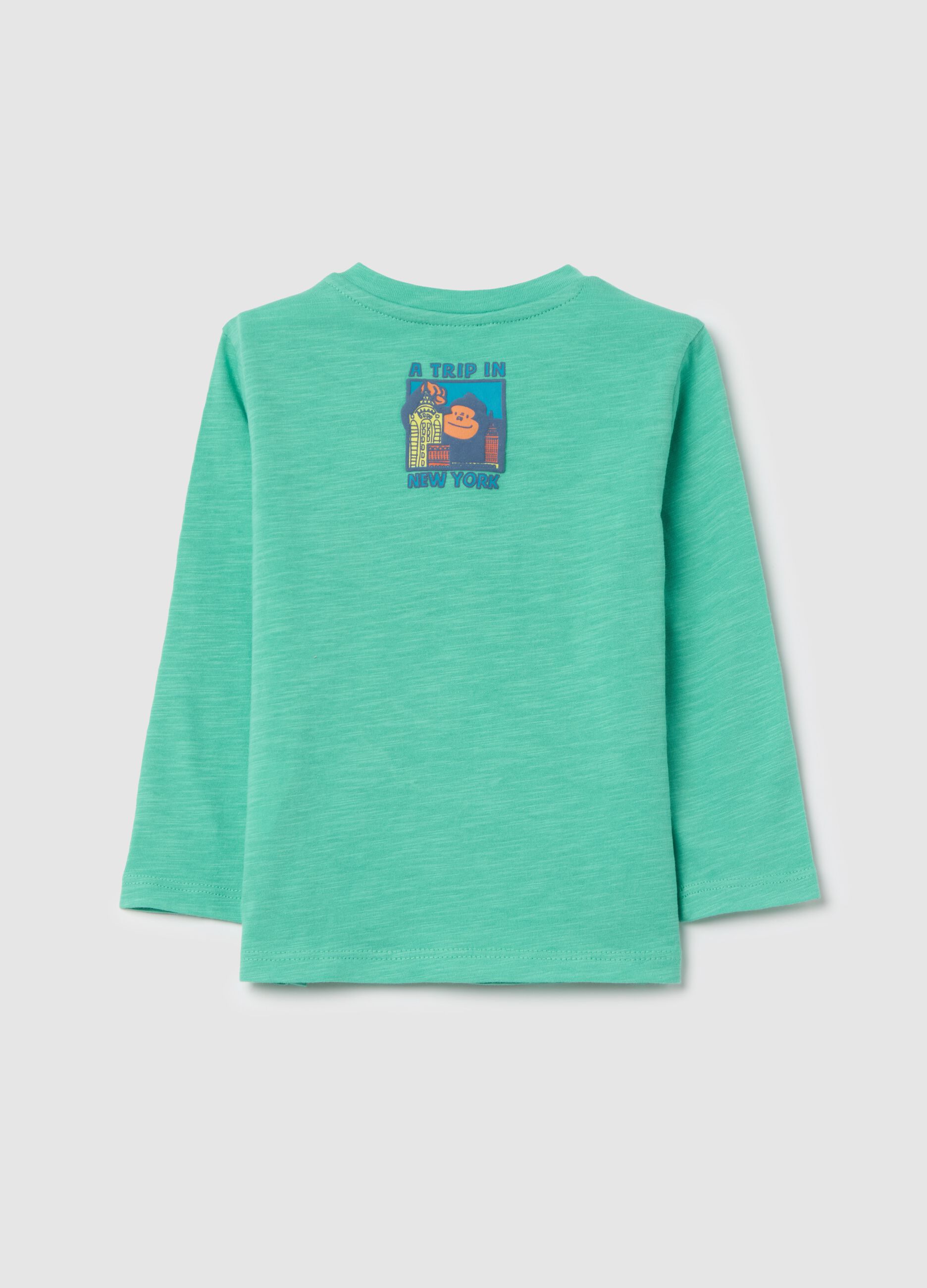 Long-sleeved T-shirt with "New York is my sk8 park" print