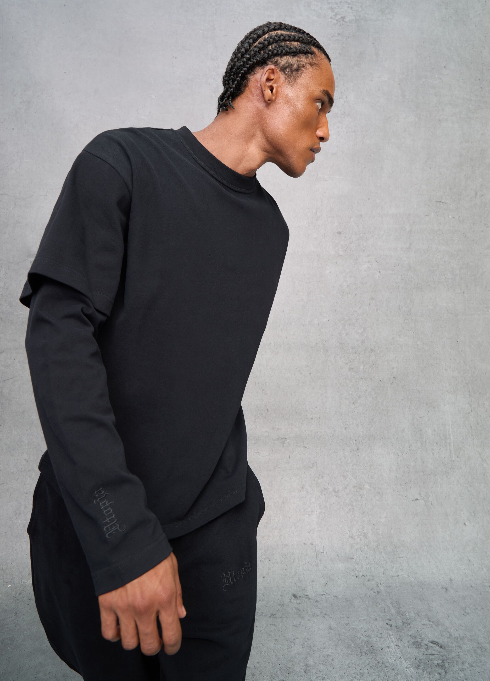 Double Layer Long Sleeve Black