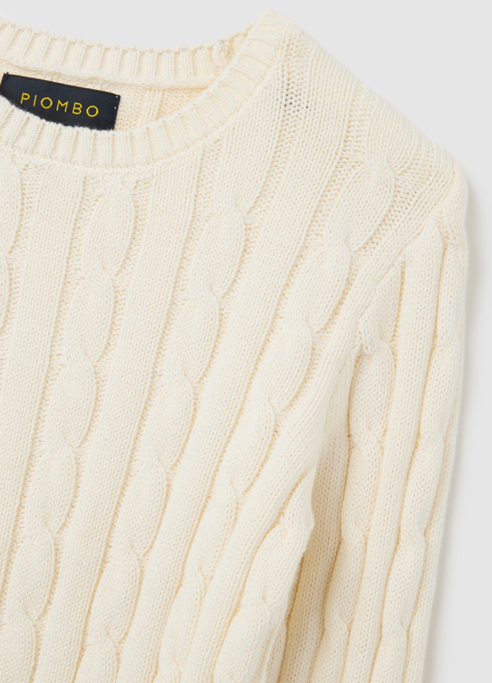 Beige pure cotton sweater regular fit