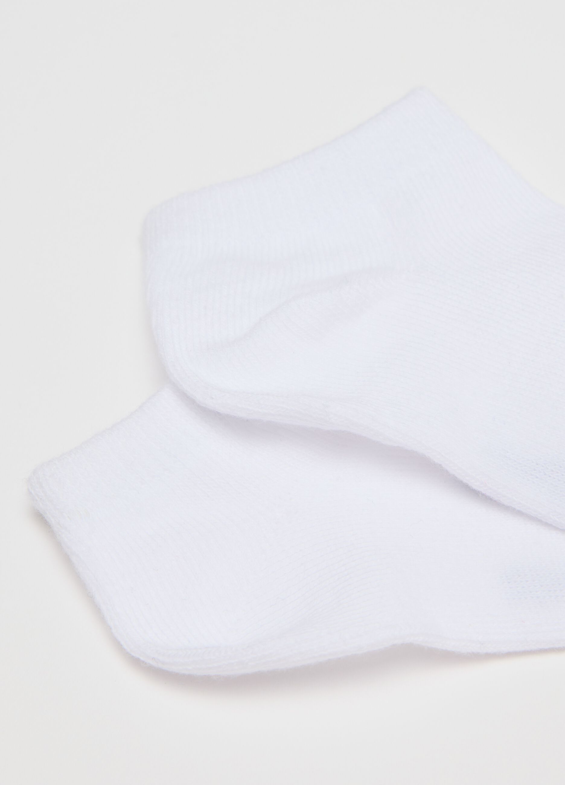 Five-pair pack shoe liners in stretch cotton