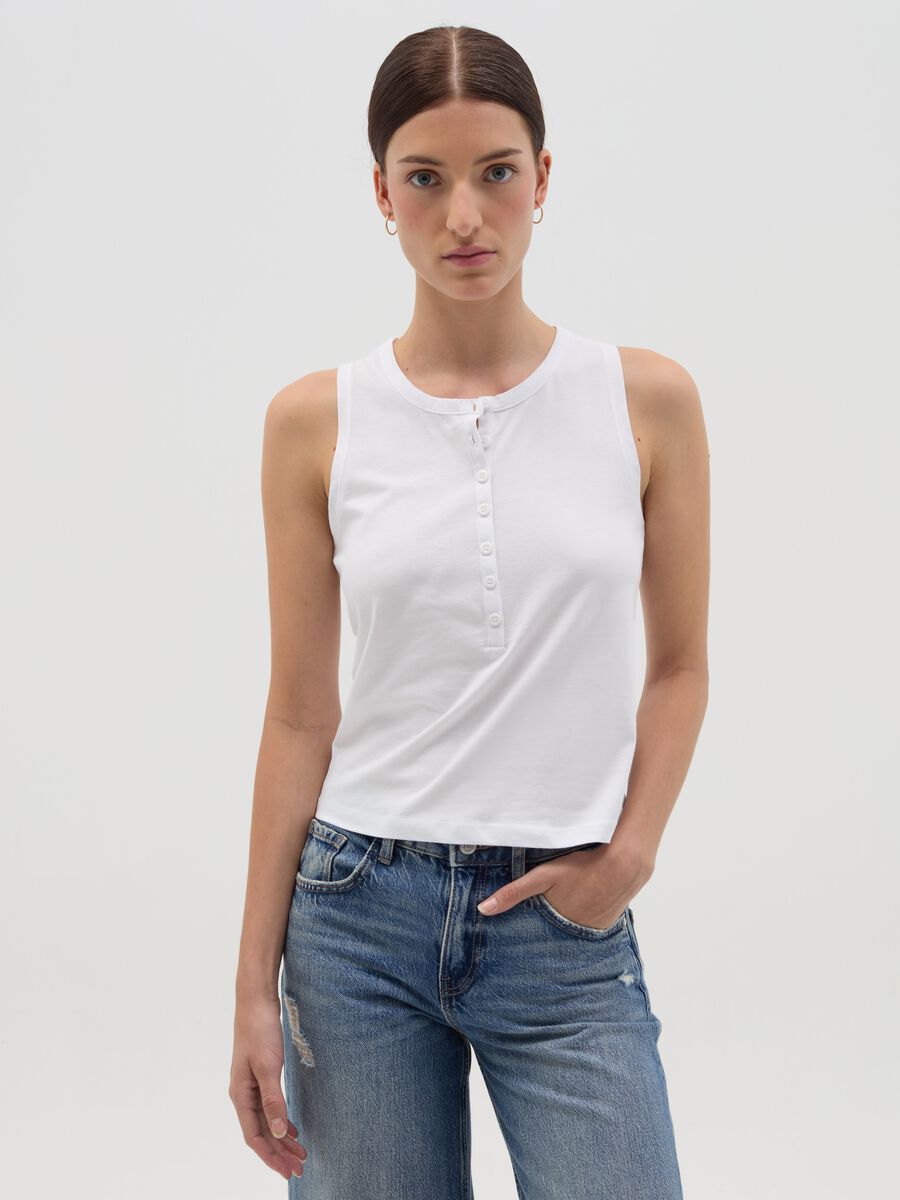Tank top with granddad neck_0