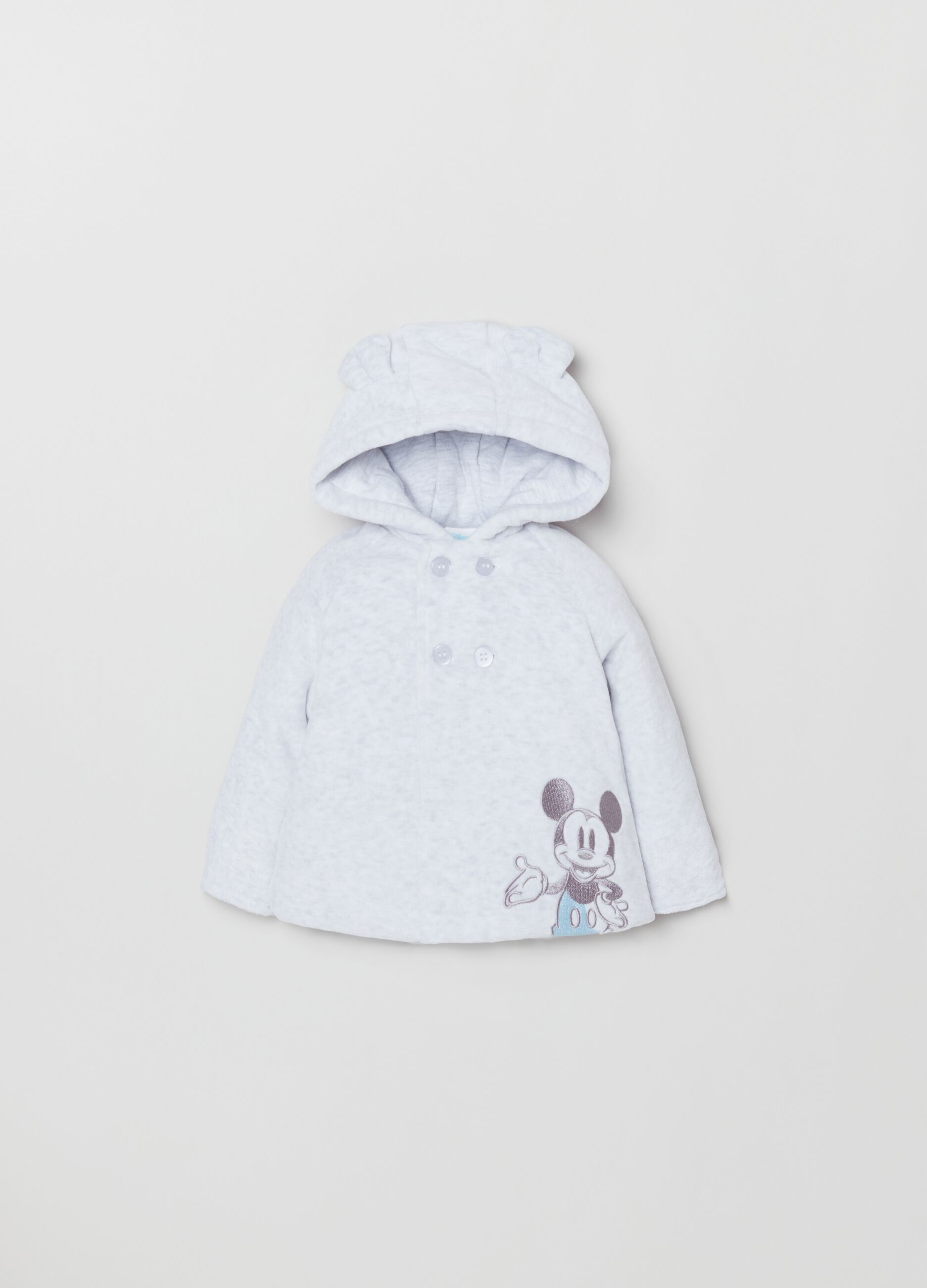Giacca in velour con ricamo Topolino