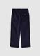 Pantaloni blu da bambino in cotone elasticizzato e velluto regular fit_4