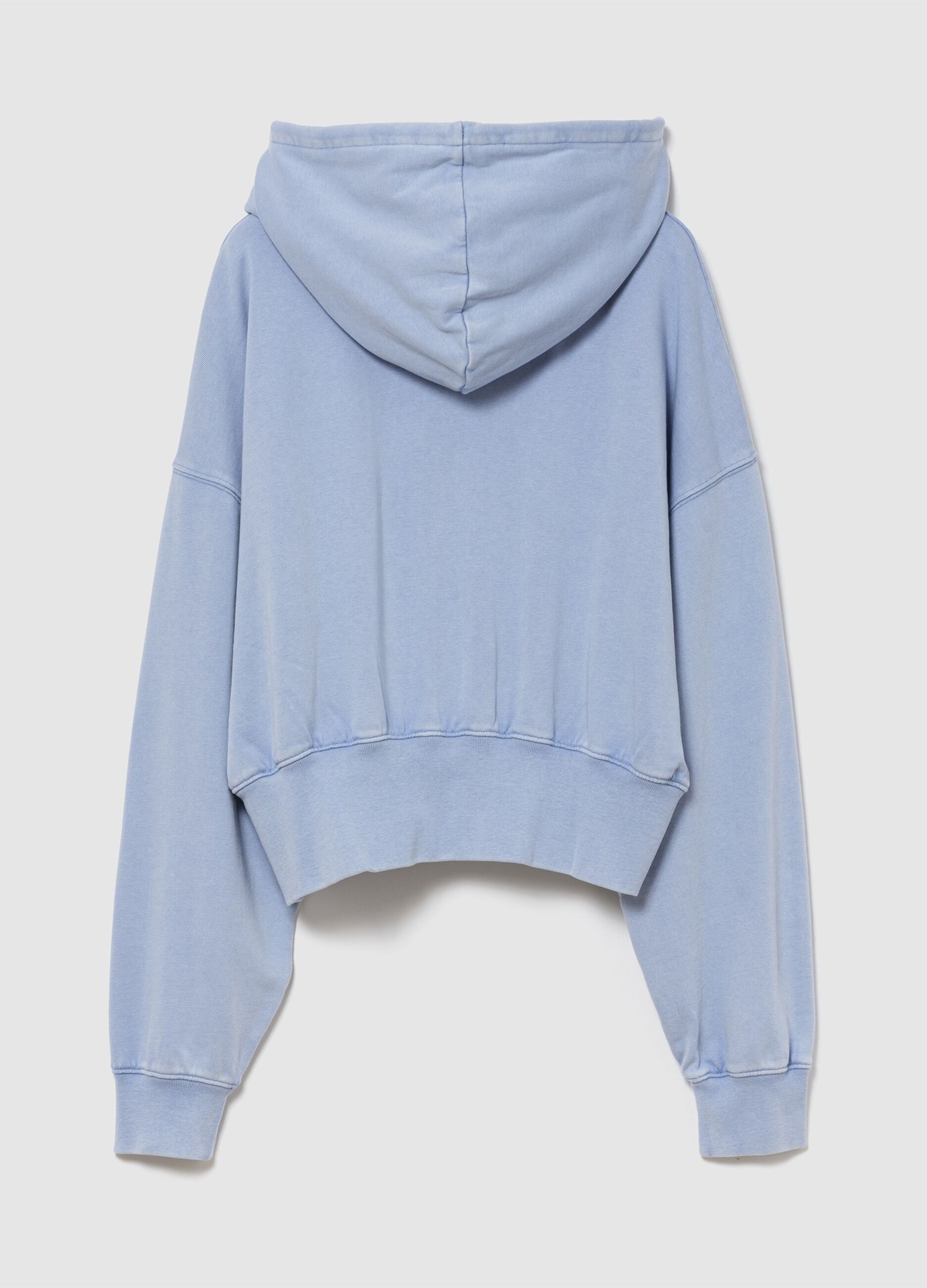 Cotton-blend full-zip hoodie