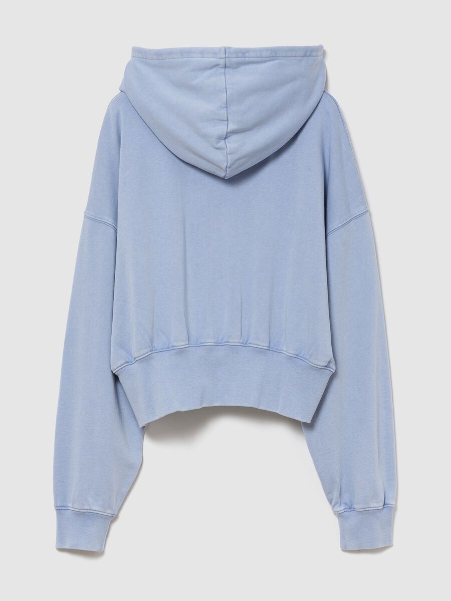 Felpa full zip in misto cotone con logo GAP e cappuccio _5