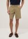 Beige regular-fit pure cotton chino shorts_1