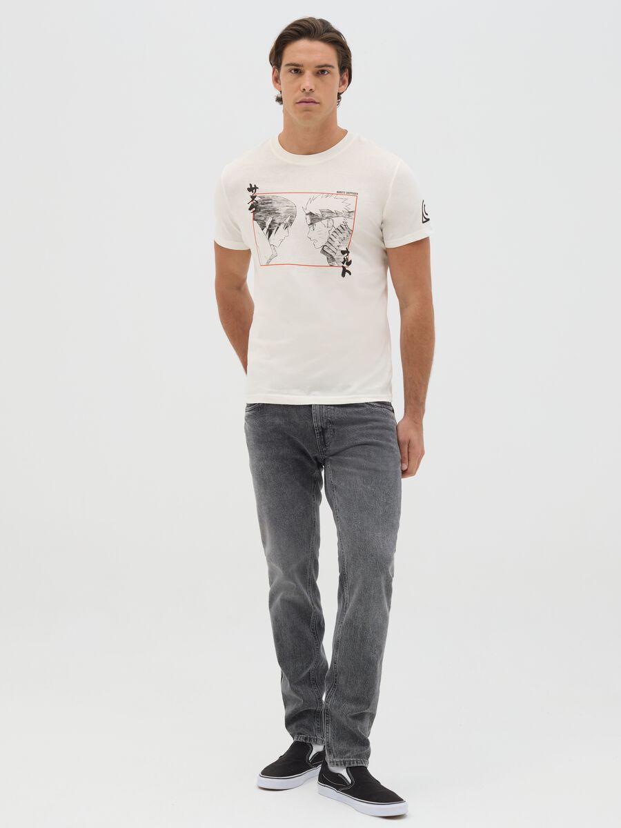 White T-shirt with Naruto print_1