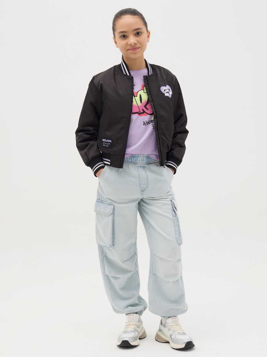 Parachute joggers in denim_1