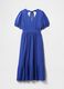 Blue Midi Dress with Short Sleeves_5